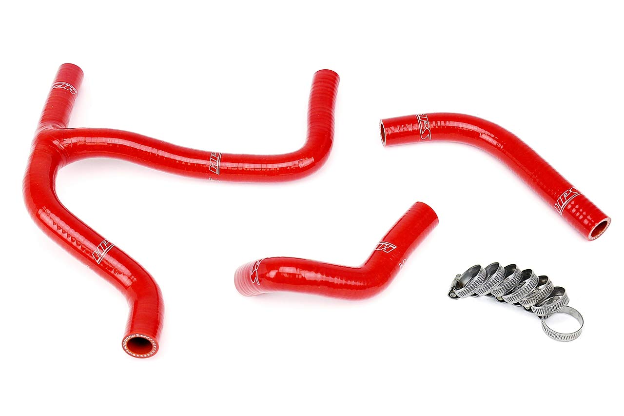Red Silicone HPS 57-1255-RED Radiator Coolant Hose Kit