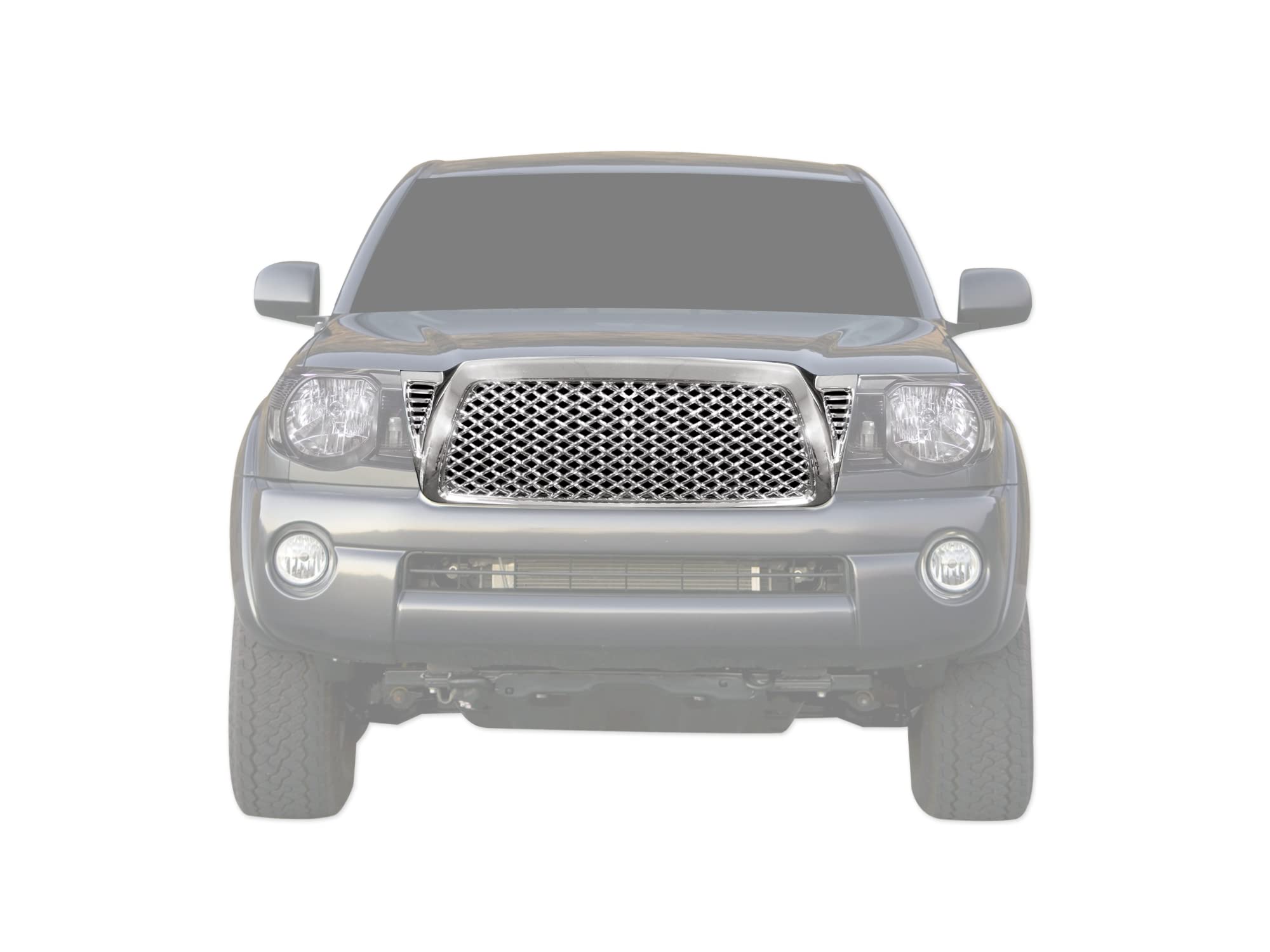 7150287 Armordillo USA Mesh Front Hood Grille - Polished Fits 2005-2011 Toyota Tacoma