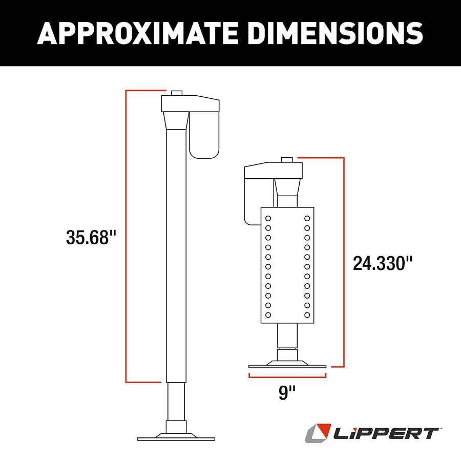 Lippert 4-Point Ground Control 3.0 Automatic 5th Wheel RV Leveling System with 15,500-lb. Total Lift Capacity, Wireless Remote, Hall Effect Technology, Auto-Hitch Memory - 358590