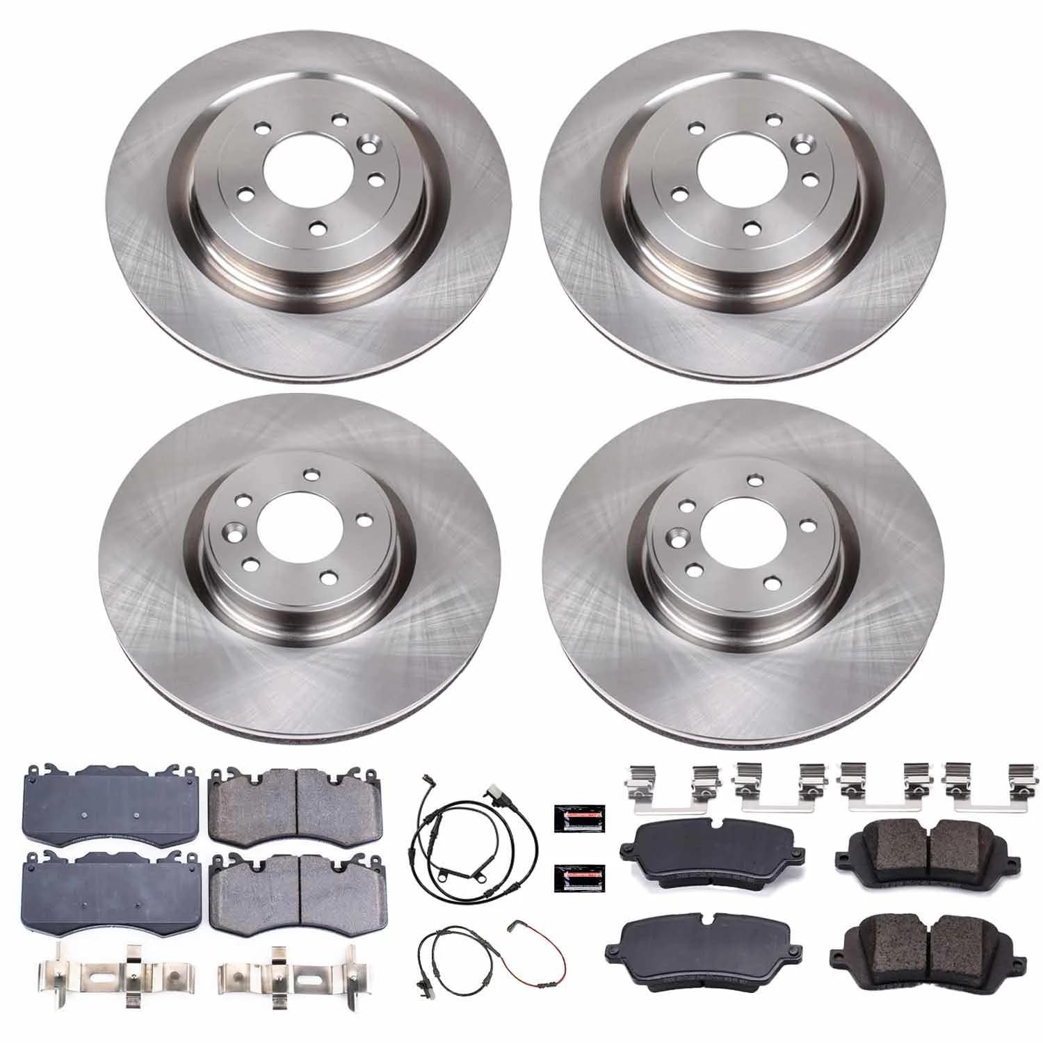Power Stop Autospecialty KOE7101 Front and Rear Replacement Brake Kit-OE Brake Rotors & Ceramic Brake Pads