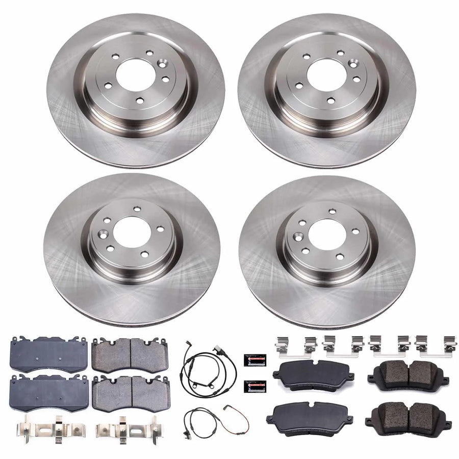 Power Stop Autospecialty KOE7101 Front and Rear Replacement Brake Kit-OE Brake Rotors & Ceramic Brake Pads