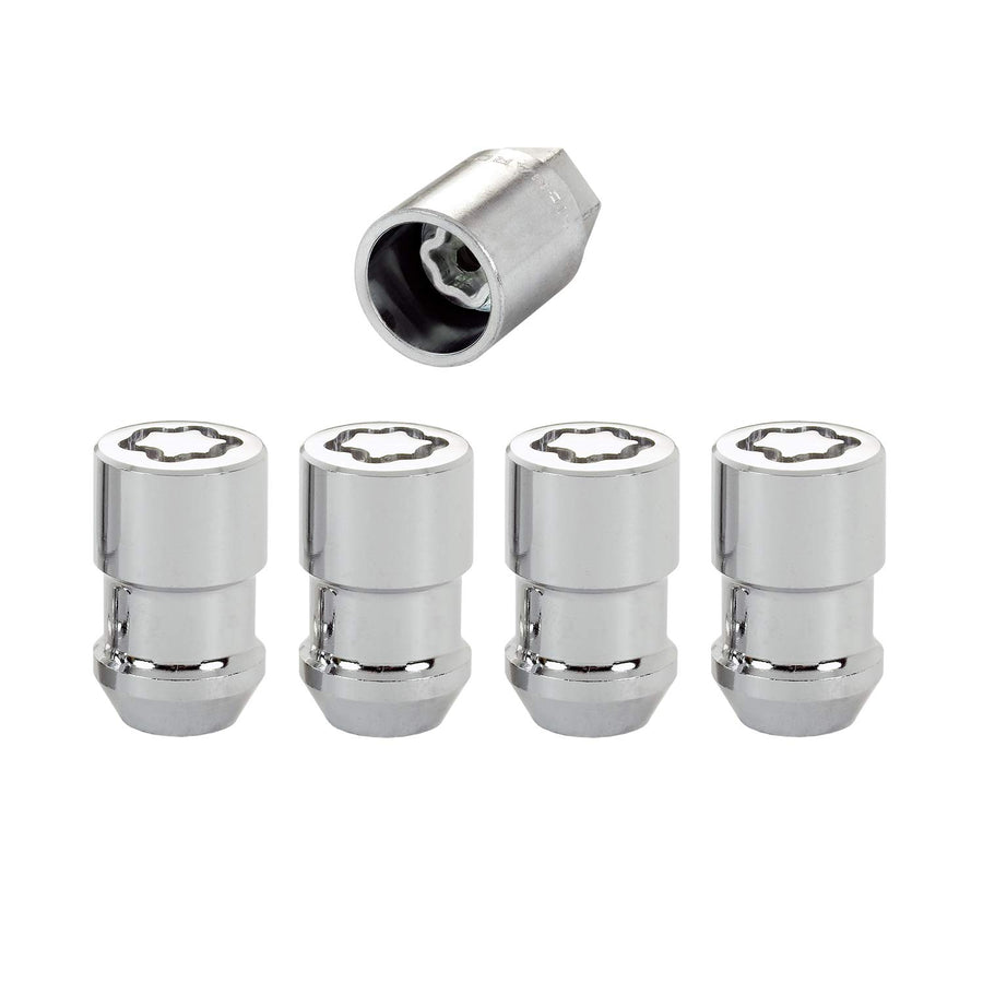 Chrome Cone Seat Wheel Locks McGard 24131 (1/2" - 20 RH - LH Thread Size), 4 Locks / 1 Key