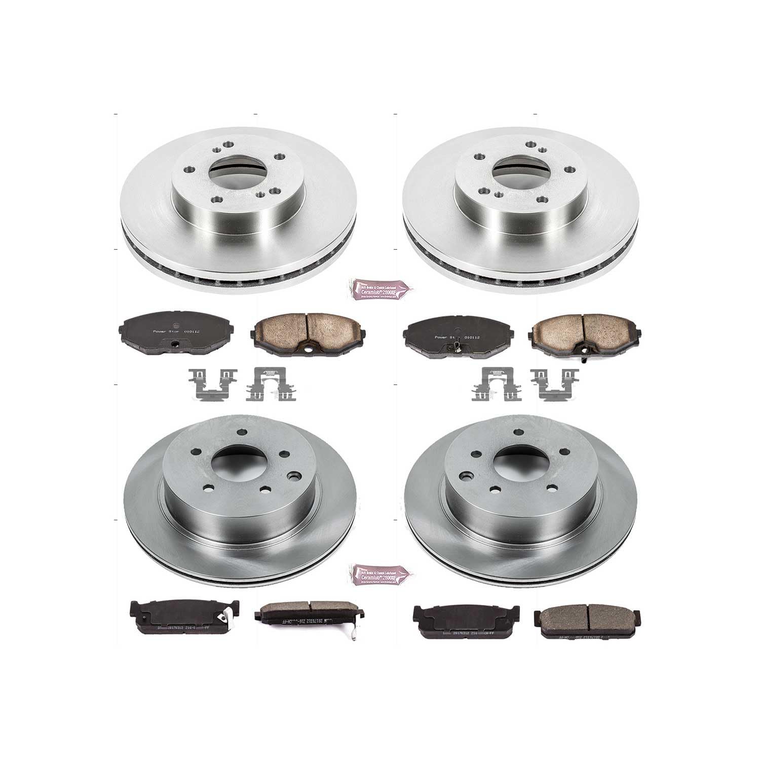 POWERSTOP Autospecialty KOE735 Replacement Brake Kit-OE Brake Rotors & Ceramic Brake Pads For INFINITI J30 1993-1997 [Model Specific]
