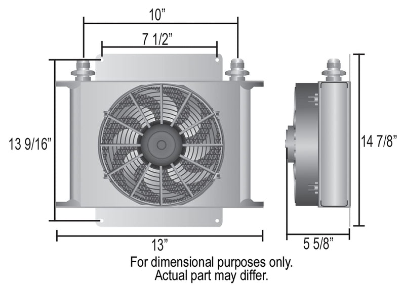 Hyper-Cool Extreme Derale 15875 Remote Mount Fluid Cooler,Black