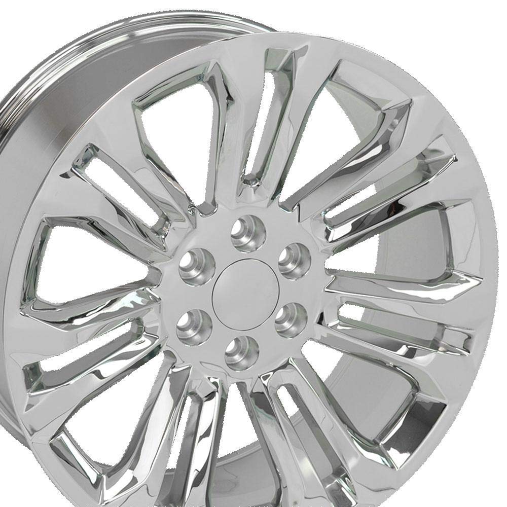 22 Inch OE Wheels CV43B Rim Fits Silverado 1500 Style 6x139.7 22x9 Chrome - Hollander 5666 (1)