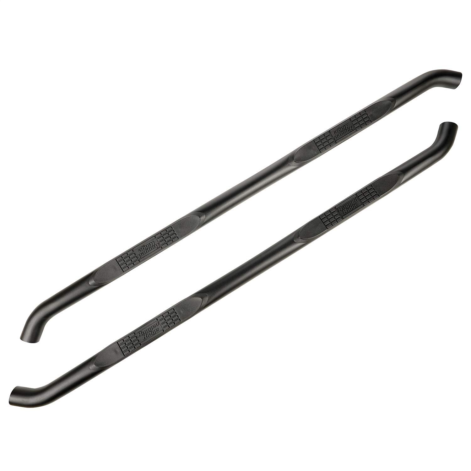 3-Inch Round Side Step Rugged Ridge 11591.14, Fine Textured Black; 2020-Current Jeep Gladiator JT