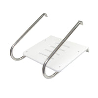 Poly Swim Platform Whitecap for Boats with Outboards - Double Rail, White