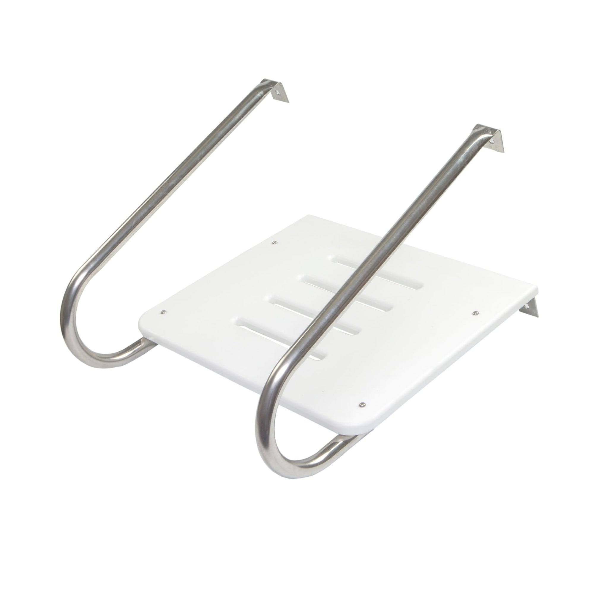 Poly Swim Platform Whitecap for Boats with Outboards - Double Rail, White