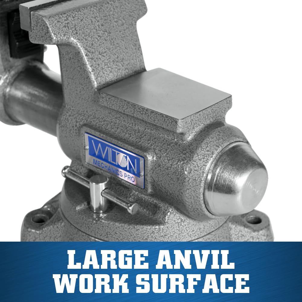 Wilton Pro Mechanics Bench Vise, 4-1/2" Jaw Width, 4" Jaw Opening, 3-1/2" Throat (Model 845M)