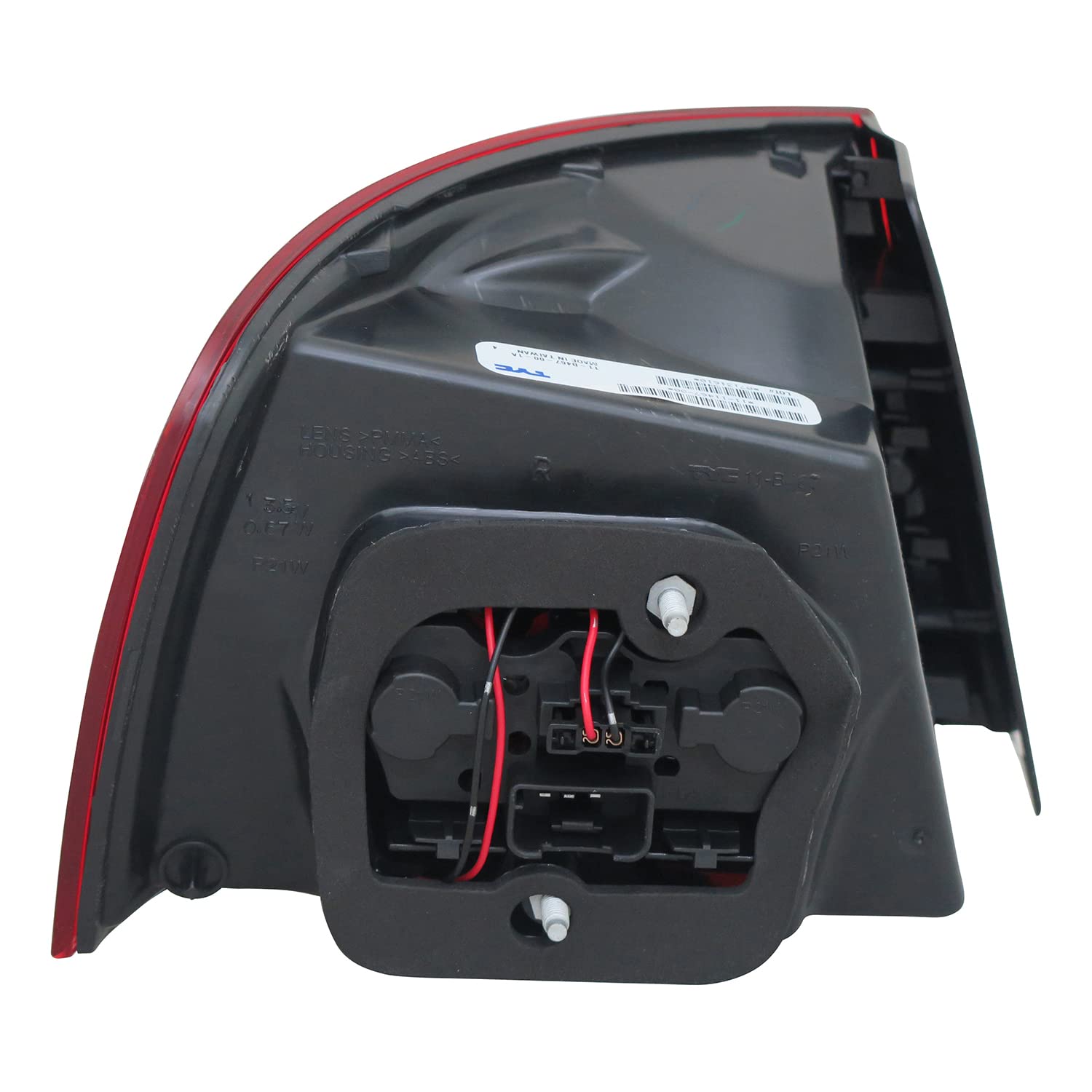 Right TYC Tail Light Assembly Compatible with 2008-2010 Volkswagen Jetta