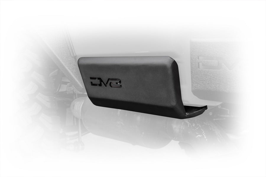 SRGL-01 | DV8 Offroad | Rock Slider for 2020-22 Gladiator JT | Rear Bedside | High Clearance | Plated Armor Style | Fully Gusseted Steel Construction | No Drill Install