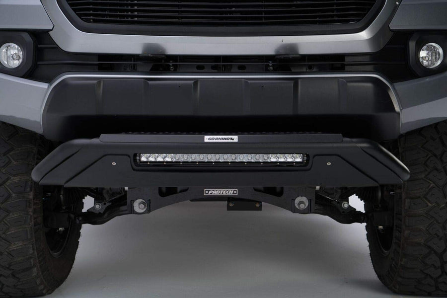 Go Rhino RC3 Bull Bar Skid Plate w/Center Steel Step, Hole for 20" Single Row LED Light Bar, & Mounting Brackets | Mild Steel, Textured Black | 568960T | Fits 2011-2016 Ford F-250/F-350/F-450