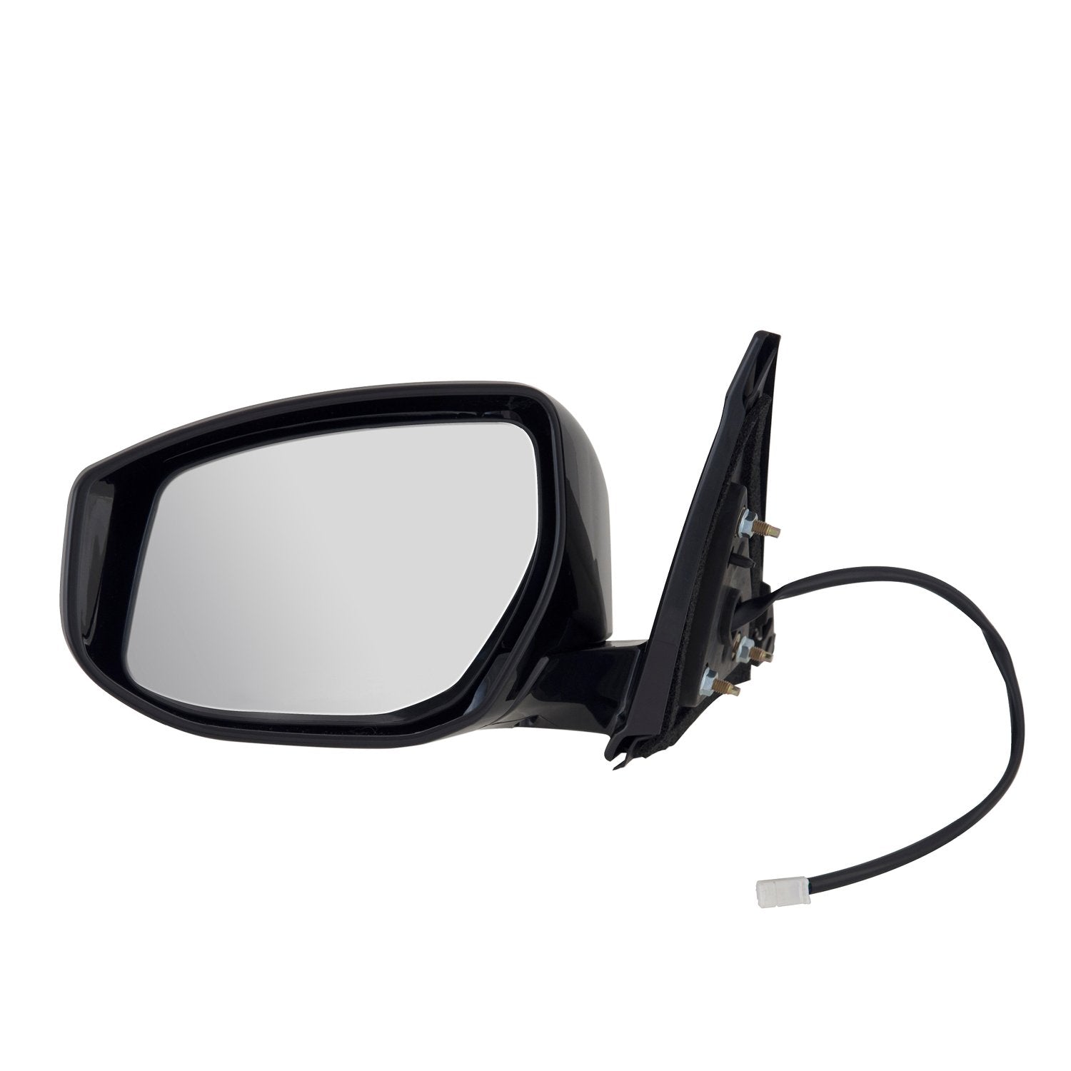 Mirror Driver Side for Nissan Maxima S Model, Black, Textured Cover, Foldaway, Power