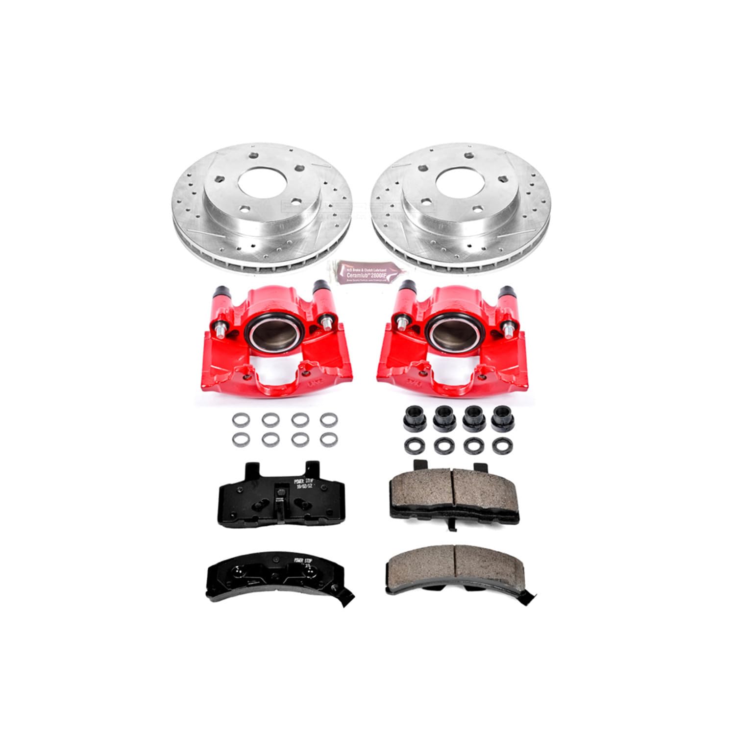 Power Stop 1-Click Performance Brake Kit with Caliper For Dodge Ram 1500 KC2126 1994-1999 [Model Specific]