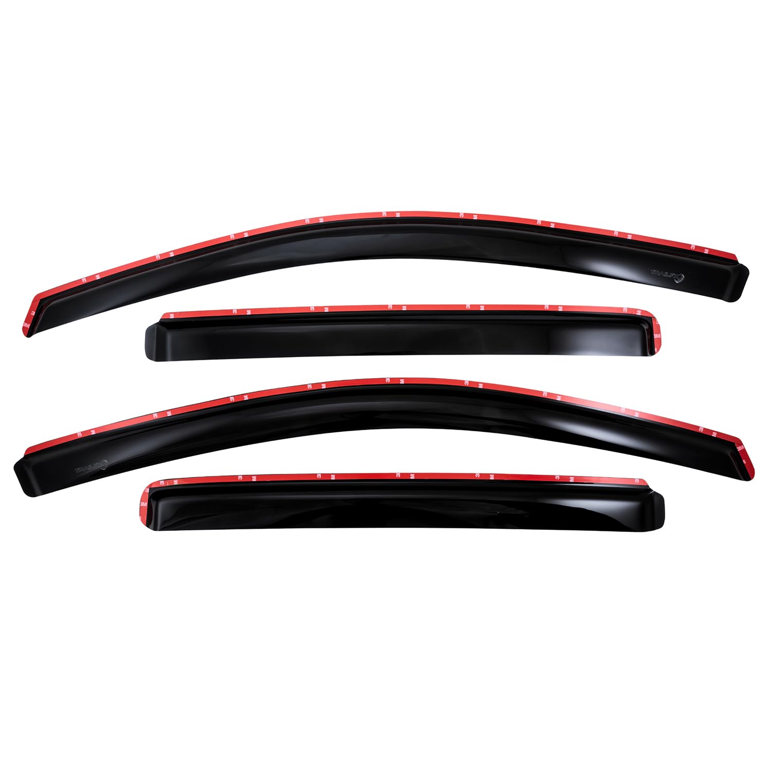 TrailFX Acrylic Rainguards Low Profile Fits 2017-2024 Nissan Titan Crew Cab and 2016-2024 Nissan Titan XD in-Channel Smoke Window Vents Crew Cab Snap-in Installation Set of 4 TrailFX 4977IC