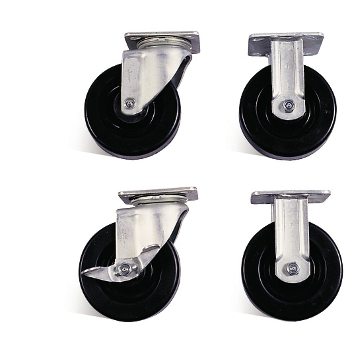 Knaack Caster Set 695 with Brakes, 6" (Pack of 4)