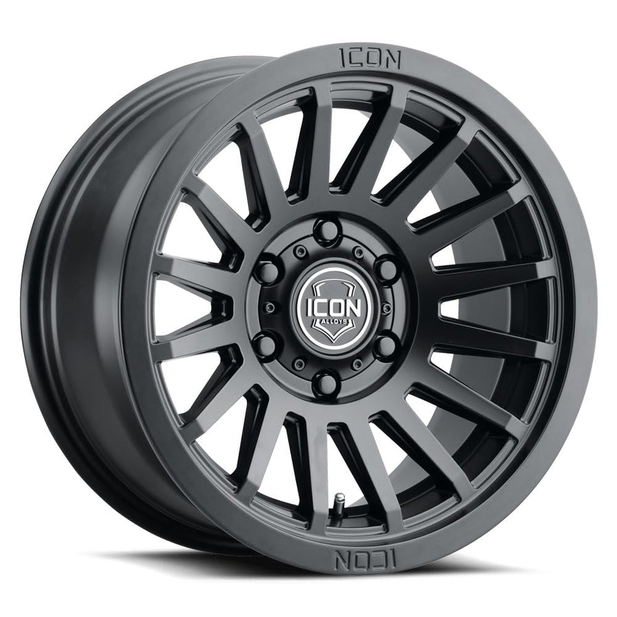 Satin Black ICON Alloys Recon SLX, 17 x 8.5/6 x 5.5, 0mm Offset, 4.75" BS