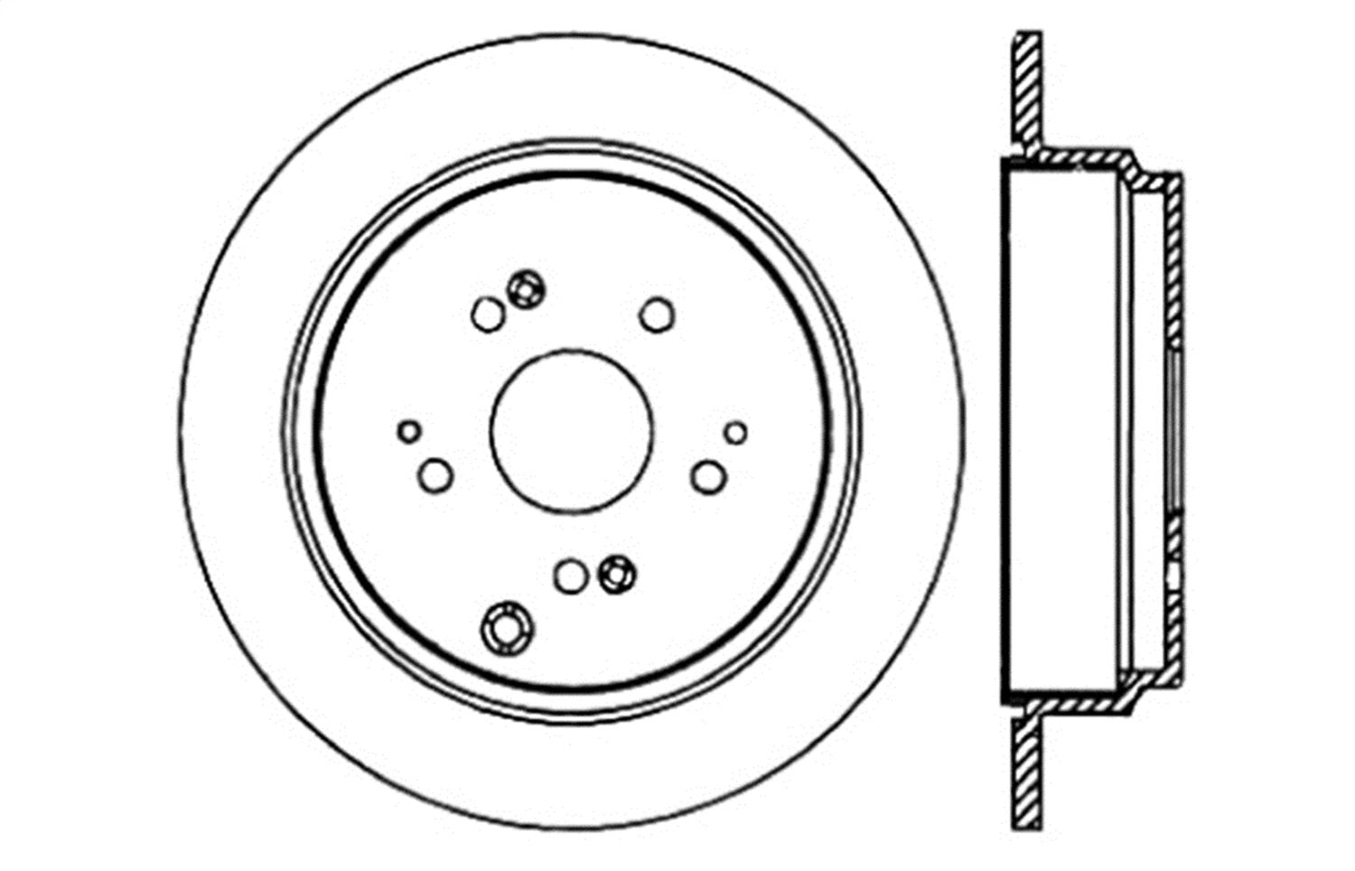 Sport Drilled/Slotted Brake Rotor StopTech 127.40065L (Rear Left), 1 Pack