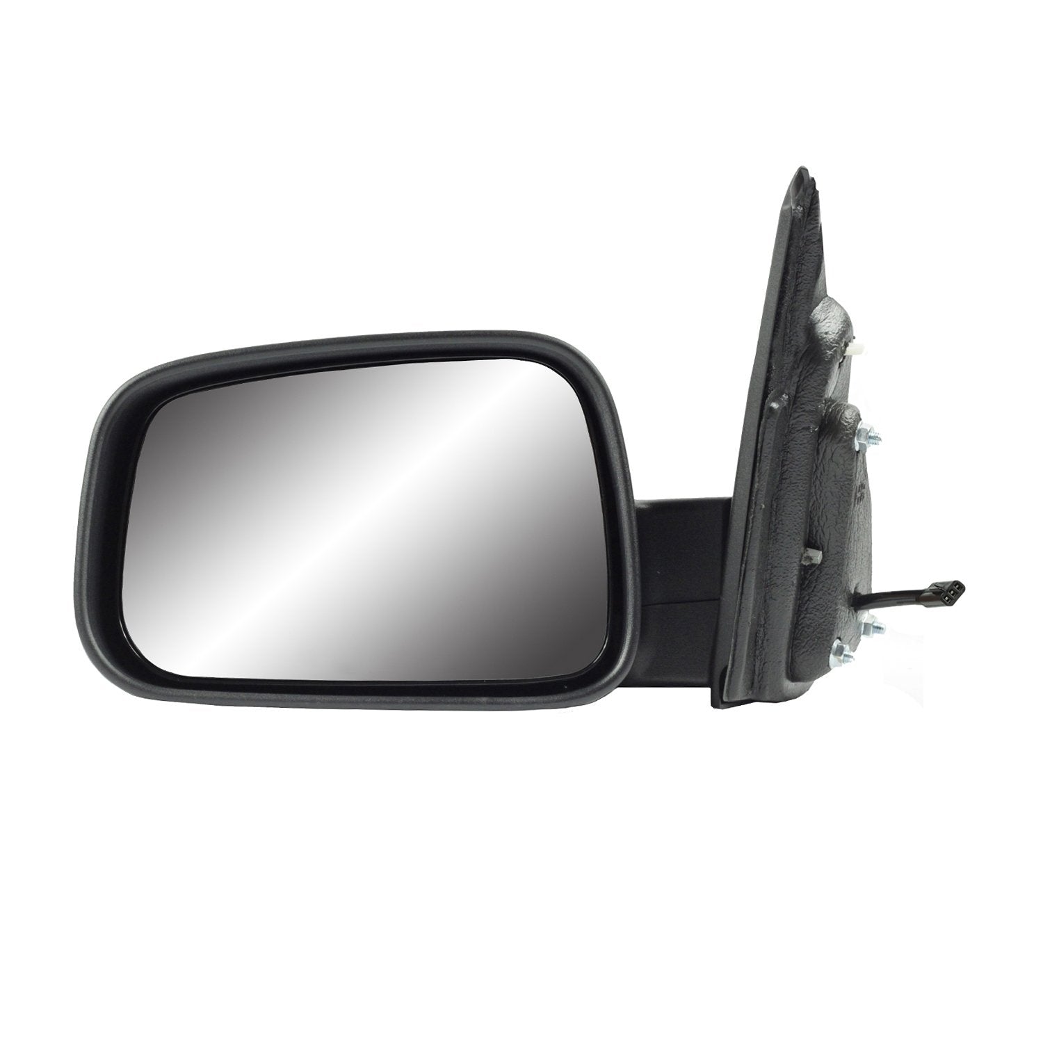Driver Side Fit Mirror for Chevrolet HHR Wagon, Textured Black w/Chrome Cover, Foldaway, Power
