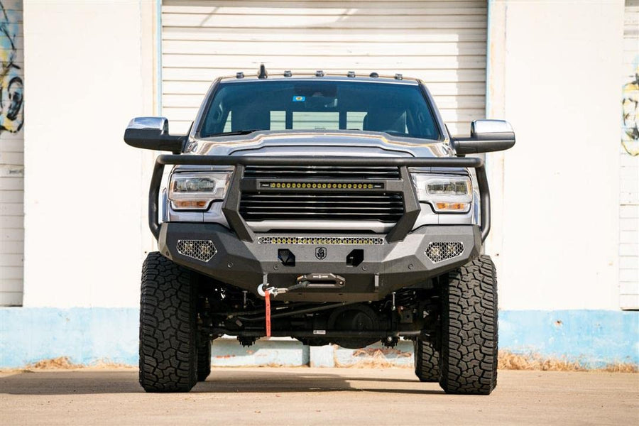 iDentity Full Width Raw Front HD Bumper Road Armor 2204DF-B1-P3-MR-BH