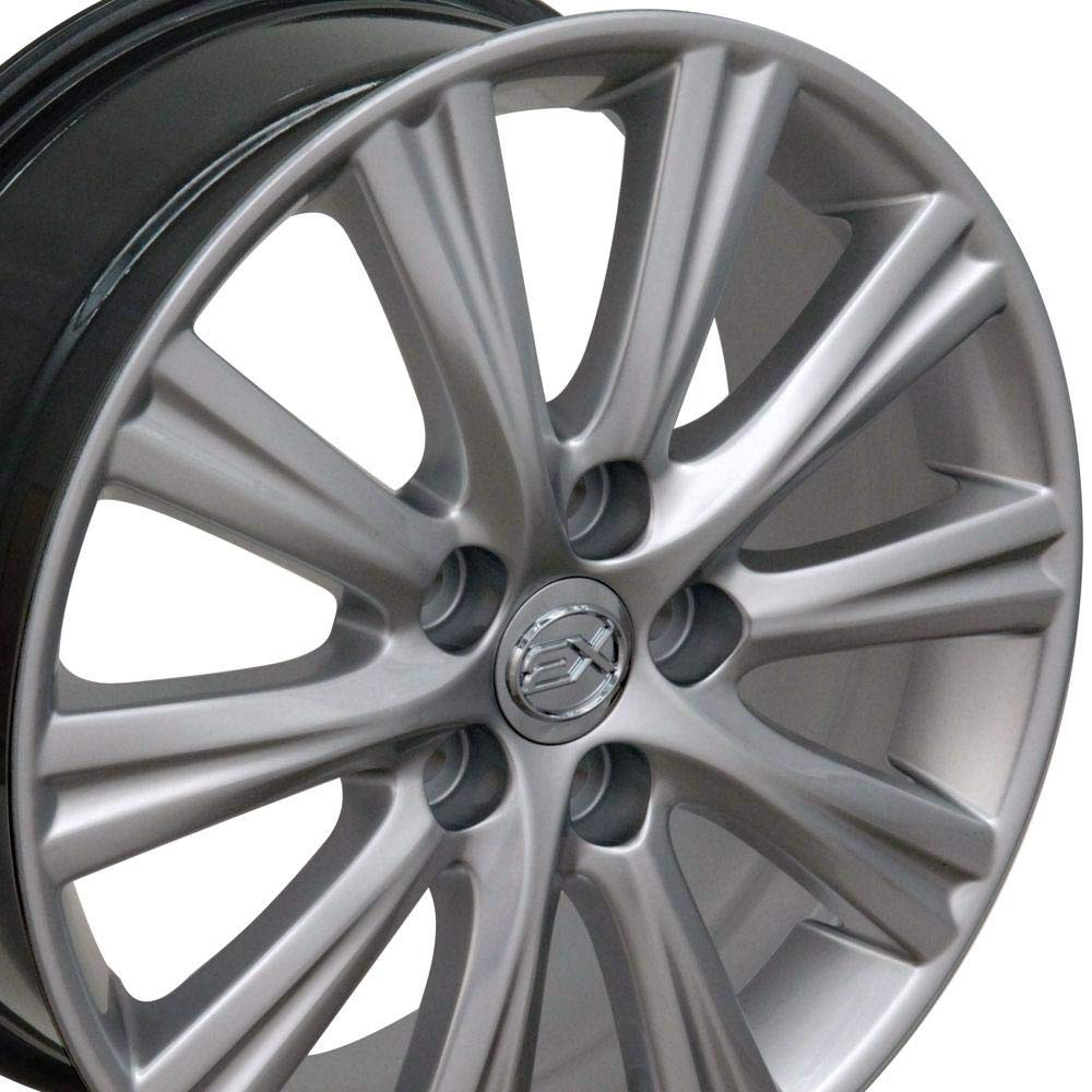 17 Inch OE Wheels LX43 Rim Fits ES350 Style 5x114.3 17x7 Gloss Hyper Silver - Hollander 74191 (1)