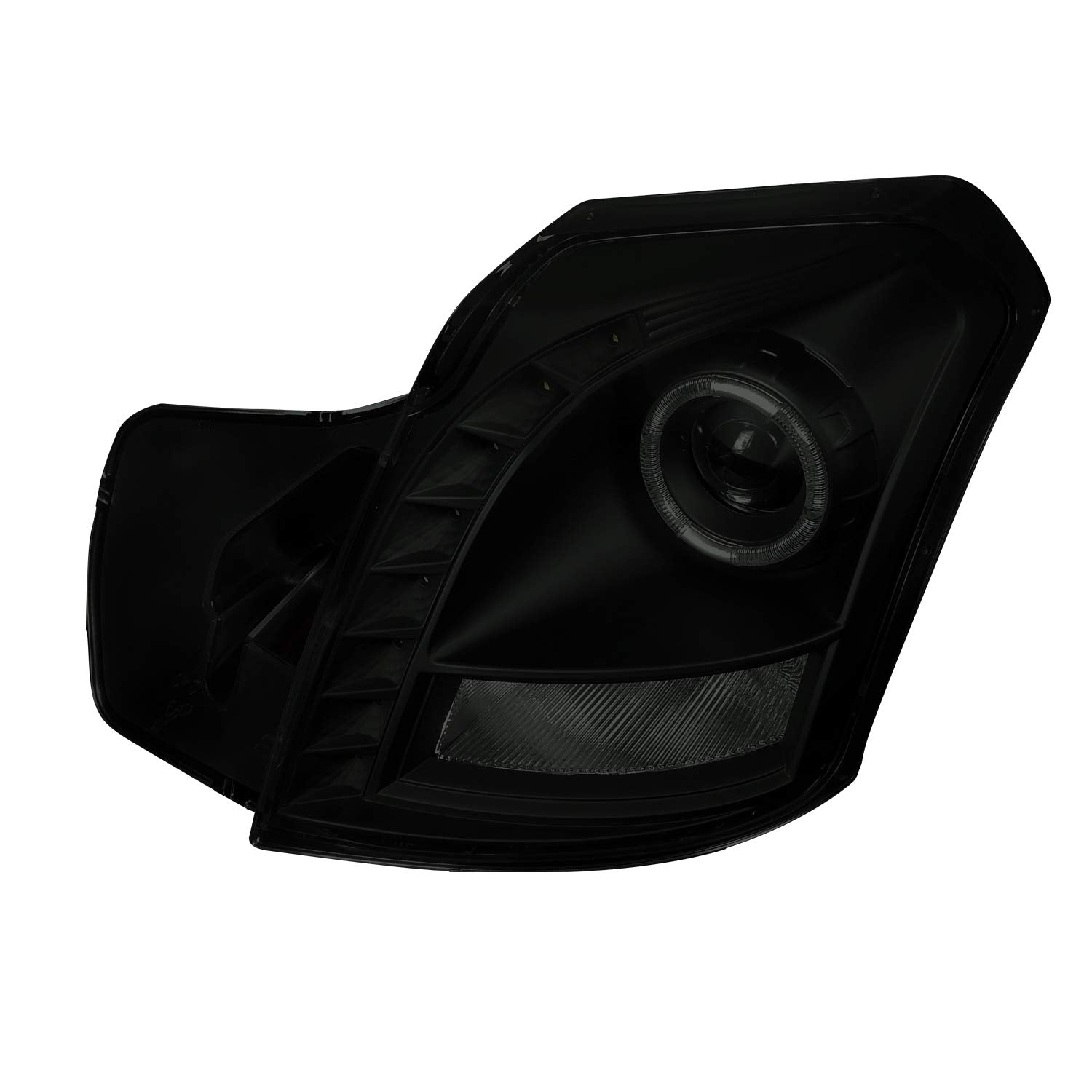 Cadillac CTS 2003-2007 Halo Projector Headlights (Black Housing/Smoked Lens)