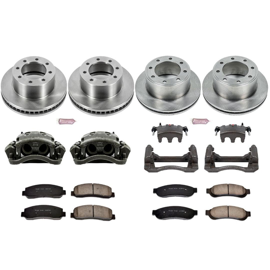 Power Stop KCOE2895 Brake Kit Autospecialty OE Replacement with Calipers For 2007 2008 Ford F-250 | 2007-2010 Ford F-350 [4WD Models with Single Rear Wheels]