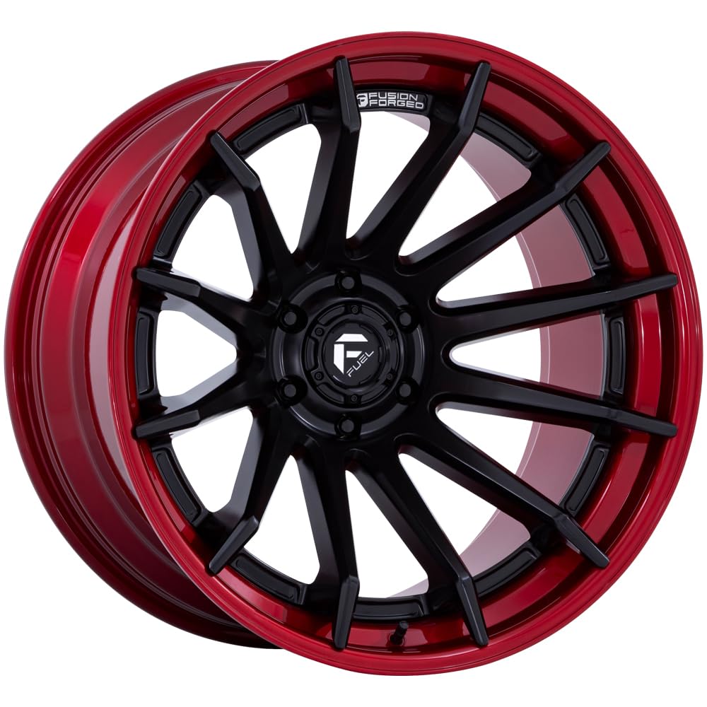 FC403 BURN FUEL OFF-ROAD 20X10 6X5.5 4.79-18mm MATTE BLACK WITH CANDY RED LIP - FC403MQ20106818N