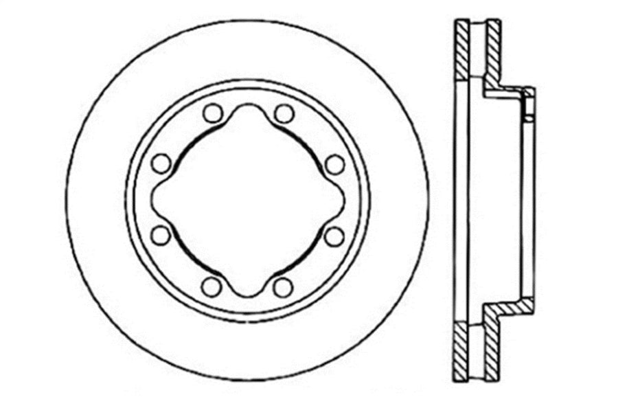 Sport StopTech Cross Drilled Brake Rotor; Front Left 128.66026L