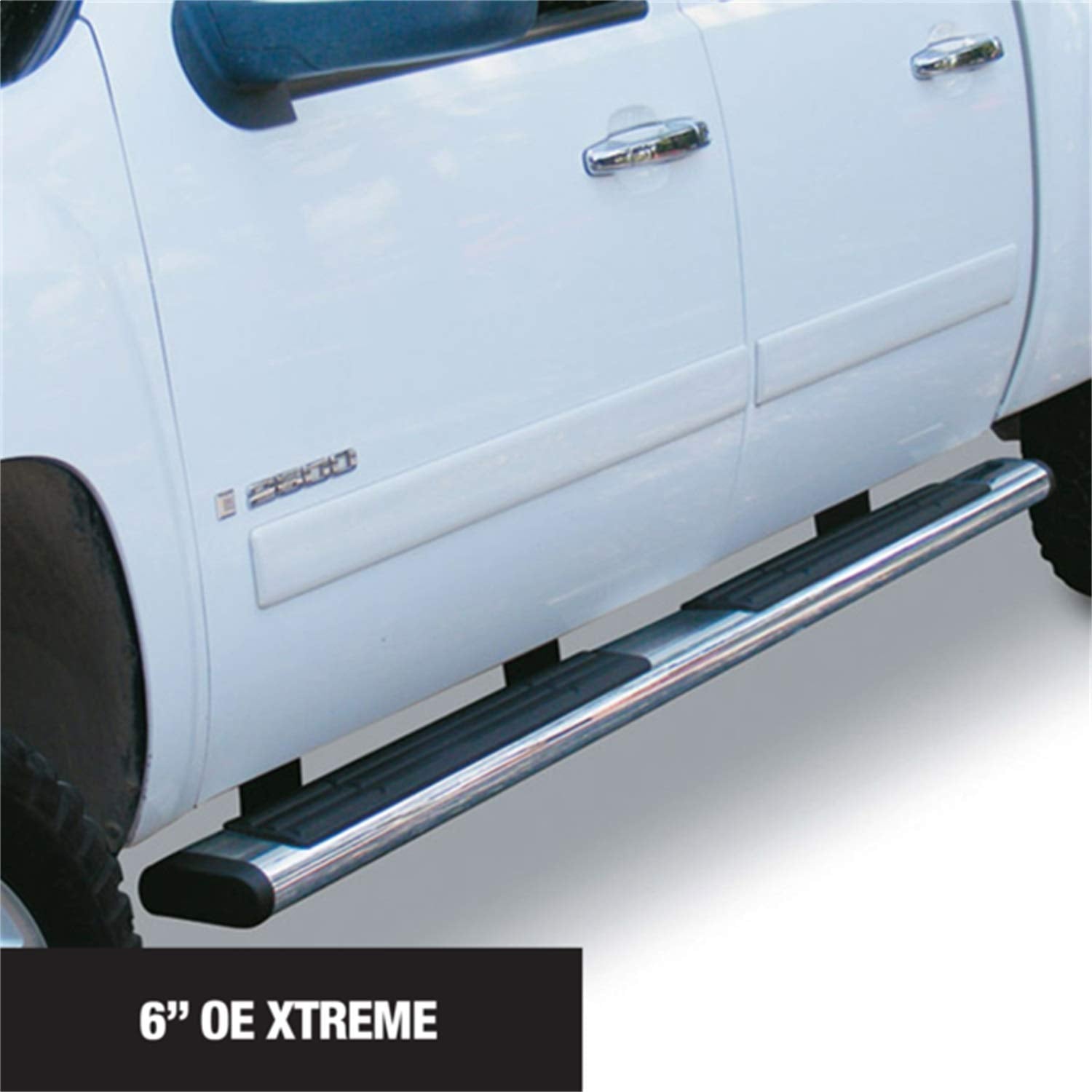 6" Go Rhino OE Xtreme SideSteps | 87", Stainless Steel, Polished | 660087PS