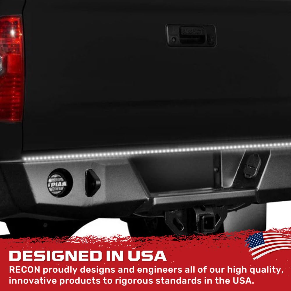 60″ White Lightning RECON Universal Fit LED Tailgate Light Bar (Red Running Lights, Brake Lights, Turn Signals, Hazard Lights & White Reverse/Backup Lights)