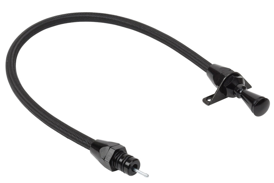 36" Black Stainless Steel Housing Lokar (XTD-3AODFM36) Firewall Mount Transmission Dipstick for Ford AOD
