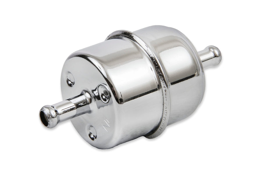 Chrome Mr. Gasket 9745 Fuel Filter - Fits 5/16 Inch Hose