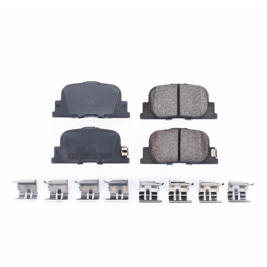 Power Stop Front Brake Kit For Lexus ES300 2000-01 |Toyota Camry 2000-01 |Scion tC 2005-10 - Ceramic Brake Pads With Installation Hardware, 17-835