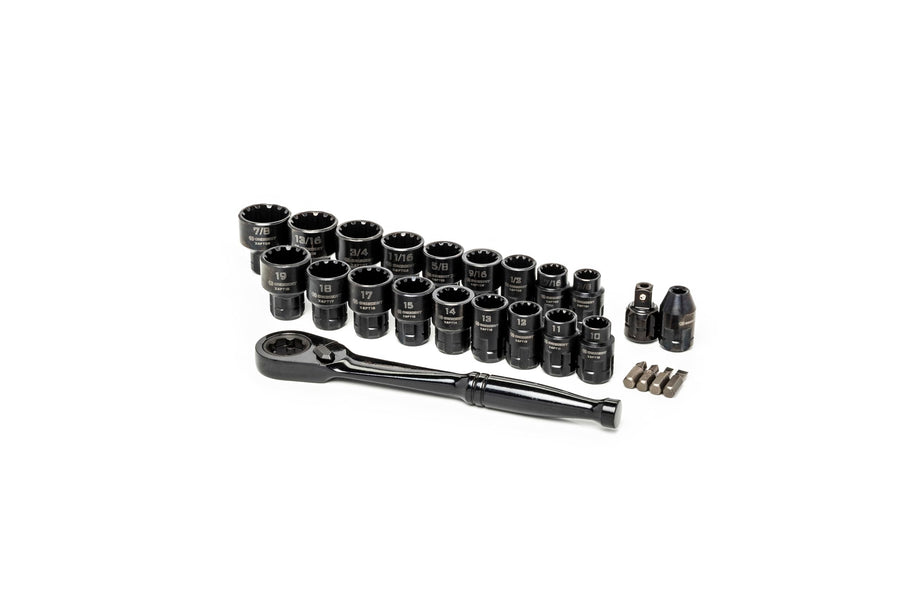 Crescent 25 Piece Pass-Thru 3/8" Drive X6 Standard Spline Mechanics Tool Set - CX6PT25