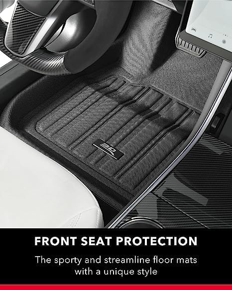 3D MAXpider Elitect Custom Fit Floor Mat (Black) Compatible with Tesla Model Y Juniper 2026 - Full Set