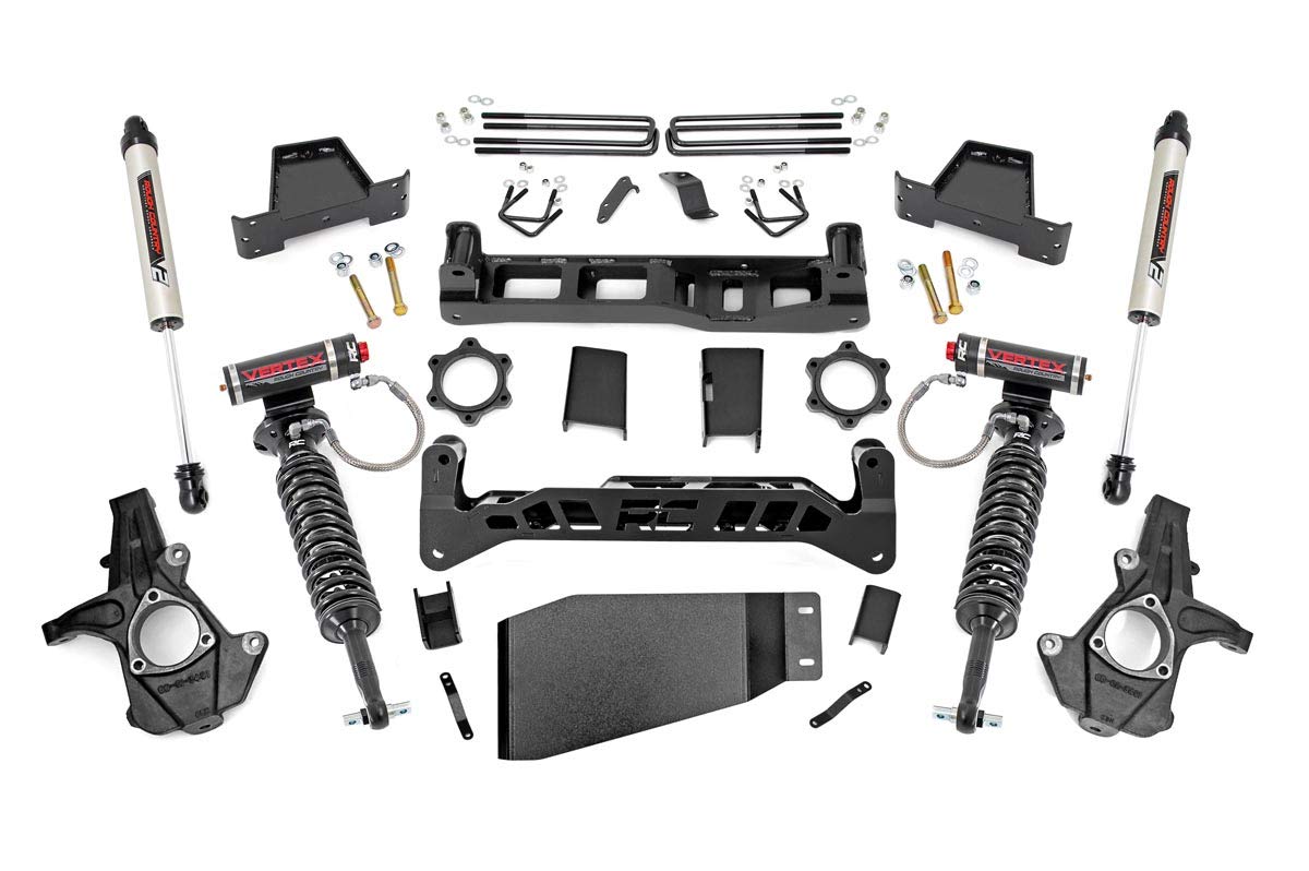 7.5" Rough Country Suspension Lift Kit with Vertex Coilovers/V2 Shocks for Chevy Silverado & GMC Sierra 1500 (2007-2013) 4WD