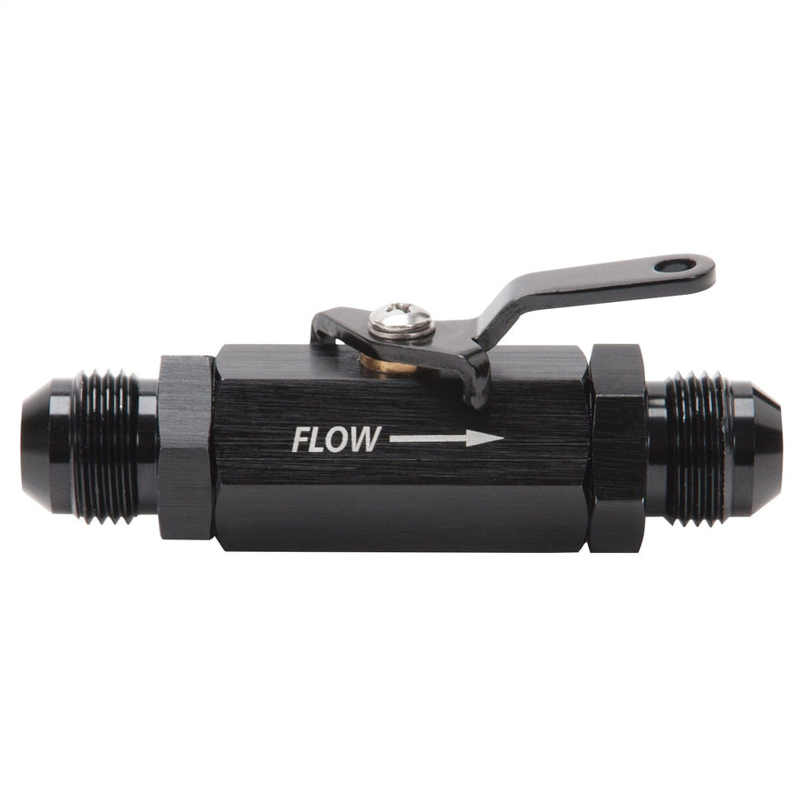 BLACK FINISH SHUTOFF VALVE -8 AN MALE