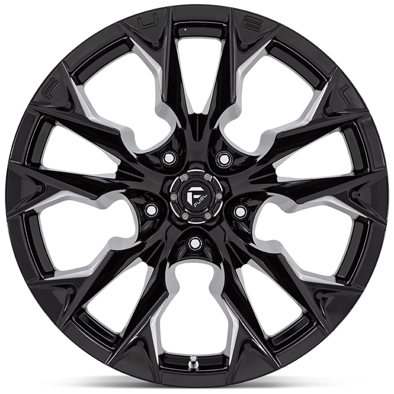 FLAME FUEL OFF-ROAD 20X12 5X5.0 4.77-44mm GLOSS BLACK MILLED - D80320207547