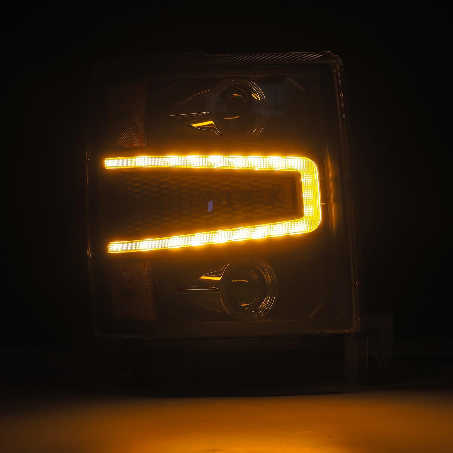AlphaRex NOVA-Series 04-15 Chevy 1500 LED Proj Headlights Alpha BL w/Activ Light/Seq Signal & SB DRL