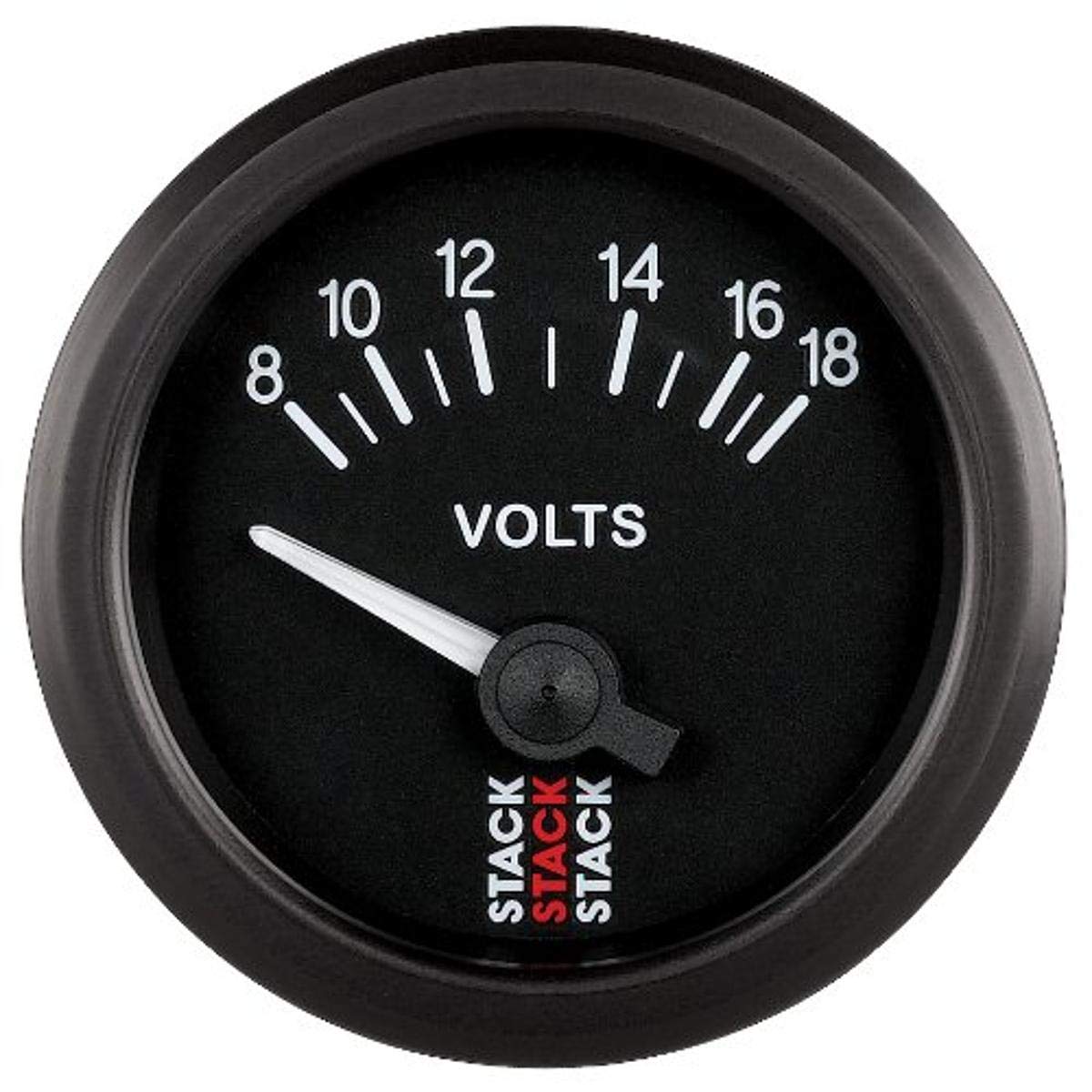 52mm Stack ST3216 Black 8-18V Battery Voltage Electric Gauge