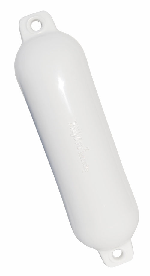 Inflatable Vinyl Boat Fender Taylor Made Products 1021, 4.5 x 16 inch, White