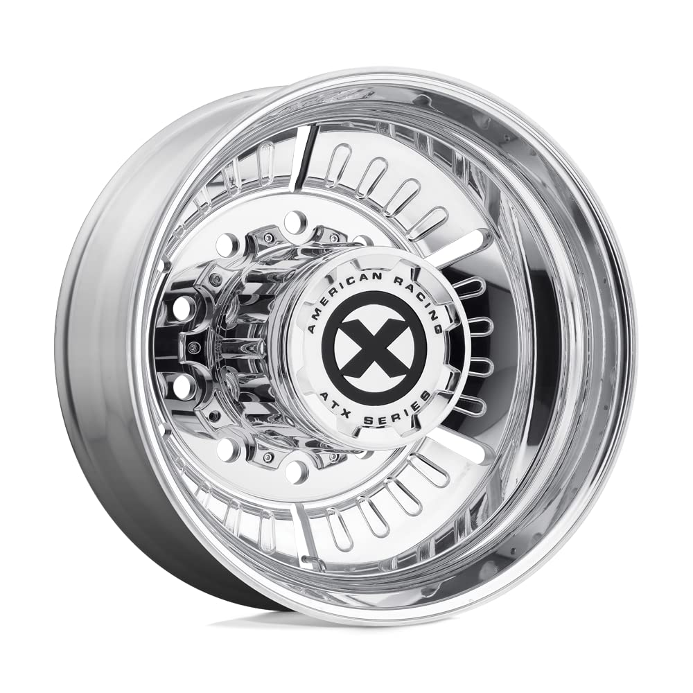 Polished ATX AO403 Wheel with Aluminum (22.5 x 8.25 inches /10 x 285 mm, -168 mm Offset)