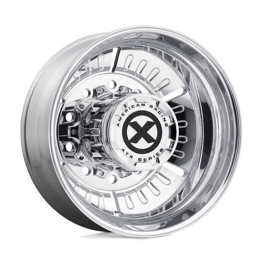 Polished ATX AO403 Wheel with Aluminum (22.5 x 8.25 inches /10 x 285 mm, -168 mm Offset)