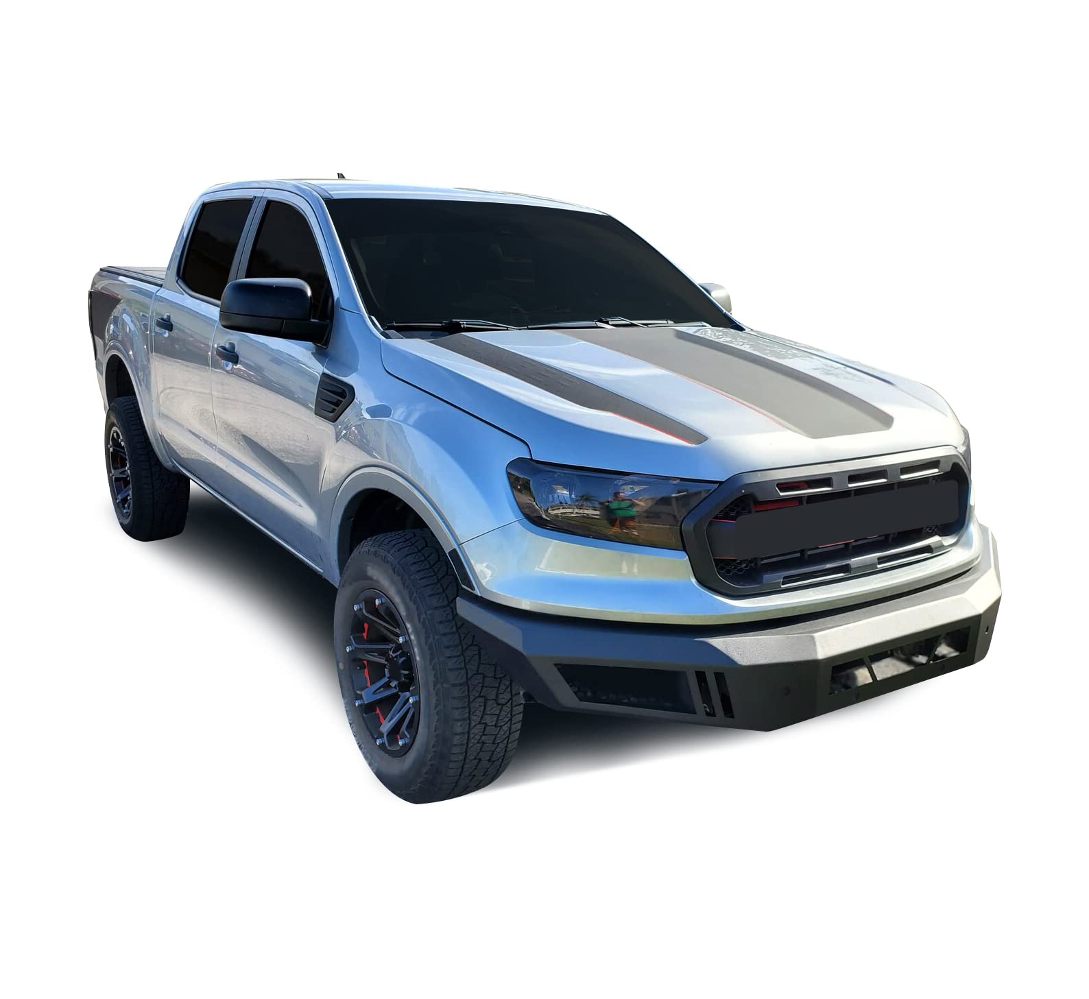 Heavy Duty Black Horse Armour Front Bumper Matte Black Compatible with 2019-2023 Ford Ranger-AFB-FORA