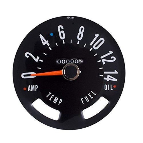 17207.02 | Omix | Speedometer Gauge, 0-140 KPH | OE Reference: 913374 | Fits 1955-1979 Jeep CJ5 / CJ6 / CJ3B / CJ7