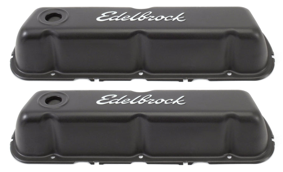 Edelbrock Signature Series 4603 Valve Cover Ford 289-351W Chrome w/Black Finish