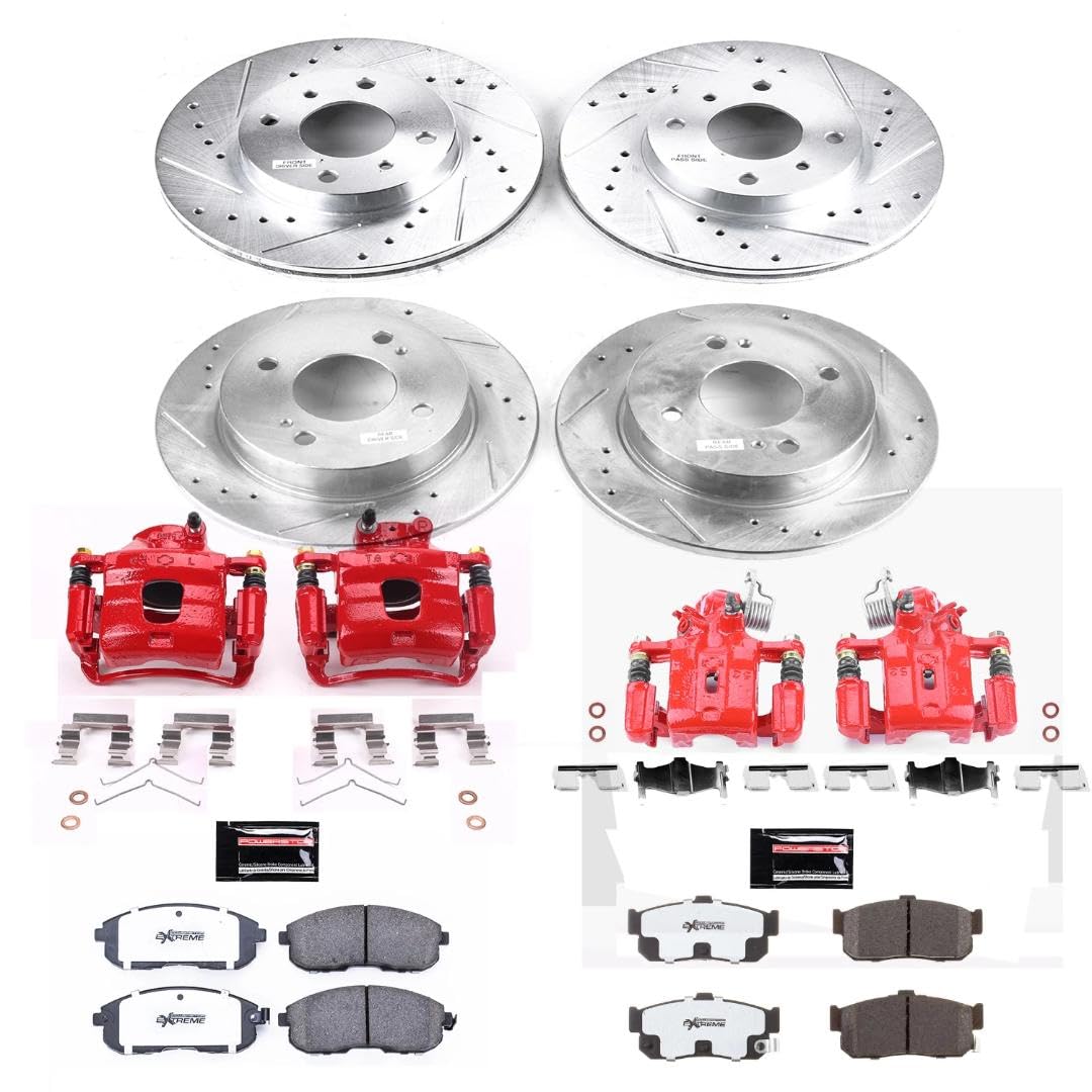 Power Stop Z26 Street Warrior Brake Kit Front & Rear Nissan For Nissan Sentra 2000-2001 [Model Specific]