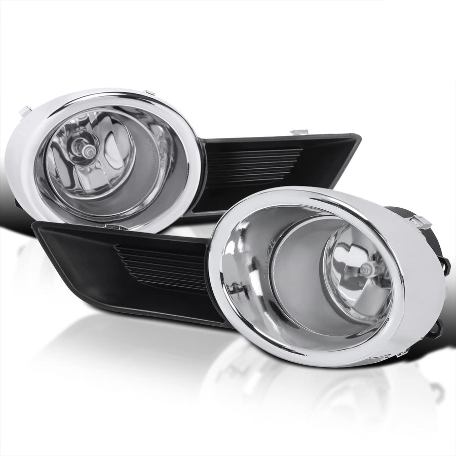 Fog Lights Spec-D Tuning Clear Lens + H11 Bulbs + Switch Included Compatible with Toyota Highlander 2008-2011 L+R Pair Assembly