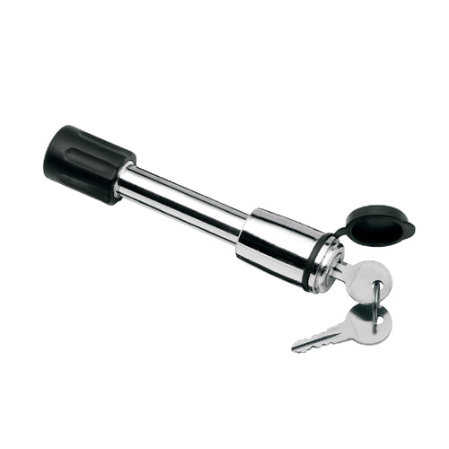 Draw-Tite Trailer Hitch Lock 63217KA, Fits 2 Inch Square Receiver, 5/8 Inch Pin Diameter, Keyed Alike